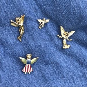 Goldtone Angel Pin - Lot of 4